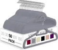 Produktbild: Utopia Home -Premium-Antirutsch-Kleiderbügel aus Samt - (Grau, 50er-Pack)