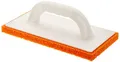 Produktbild: Connex Reibebrett 14 x 28 cm Schwamm - weiß/orange - mit Schwammgummi-Auflage - 20mm stark - zum Egalisieren & Glätten von Feinputz/Schwammbrett/Filzbrett/Fliesenwaschbrett
