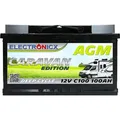 Produktbild: Electronicx Caravan Edition AGM Batterie 100AH 12V - Wohnmobil & Boot Versorgungsbatterie
