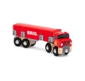 Produktbild: BRIO® Spielzeug-Zug BRIO Holztransporter mit Magnetladung, Spielfahrzeug (rot)