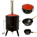 Produktbild: Gulaschkanone mit Kesseltopf, Pfanne und Suppenkelle, Raketenofen