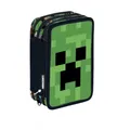 Produktbild: Minecraft Federmäppchen Stifte Mäppchen Creeper 3 Etagen. gefüllt 44 teilig