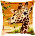 Produktbild: Vervaco Kreativset Vervaco PN-0145345 Kreuzstichkissen Giraffe, (Set, Vervaco embroidery Kit), Made in Europe