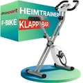 Produktbild: Ultrasport Heimtrainer Fahrrad Klappbar I Hometrainer Fahrrad Klappbar Extra Leise bis 130 KG mit Komfort-Sattel I Fitnessbikes, Indoor Bike, Trimmrad, Weiß-Silber