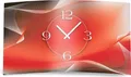 Produktbild: Abstrakt rot grau Designer Wanduhr modernes Wanduhren Design leise kein ticken dixtime 3D-0145