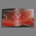 Produktbild: dixtime Abstrakt rot grau Designer Wanduhr modernes Wanduhren Design leise kein Ticken 3D-0145