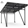 Produktbild: Solar Carport 5250 Watt Bifazial Glas/Glas Module PV Garage Aluminium Solarcarport 5,60 x 3,70m - 5,25KW - EcoPort 5000Bi - anthrazit - Grau