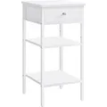 Produktbild: Vasagle Beistelltisch mit Stauraum 35 cm x 35 cm x 70 cm Weiß