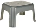 Produktbild: Tritthocker Kunststoff 36,5x24 cm, silber