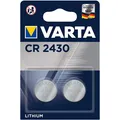 Produktbild: 2x CR2430 3V Lithium Batterie Knopfzelle 3V 300mAh ø24,5x3,0mm VARTA 2er-Blister
