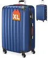 Produktbild: MONZANA® Koffer Handgepäck ABS Hard Case 4 Rollen Teleskopgriff Zahlenschloss Kantenschutz Reisekoffer Hartschalenkoffer Rollkoffer Trolley Blau XL