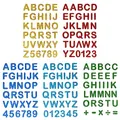Produktbild: Oblique Unique® 160x Buchstaben Sticker Alphabet ABC Aufkleber Bunt 5 Bögen á 32 Stück für Schuleinführung zum Basteln Spielen Scrapbooking