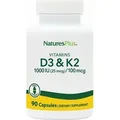 Produktbild: Natures Plus Vitamin D3 (25 mcg)+Vitamin K2(100mcg)-90 Kapseln