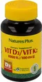 Produktbild: Natures Plus Vitamin D3 (25 mcg)+Vitamin K2(100mcg)-2x90 Kaps. (62,56 EUR/100 g)
