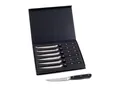 Produktbild: Hanseküche Steakmesser Steakmesser 6er Set – mit Holzgriff (Schwarz) (6 Stück), Modernes Design, Geschenkbox