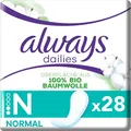 Produktbild: Always Daily Slipeinlagen Normal Organic Cotton 28 Stück BioBaumwolle