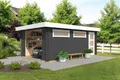 Produktbild: Garage Pultdach 44 mm Canberra ohne Tor grau 422x600 cm Lasita