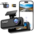 Produktbild: Dashcam Auto 4K+1080P SIGRILL Dashcam Auto Vorne Hinten, WiFi Dash Cam APP Steuerung, kostenlose 64-GB-Karte, Ultra Nachtsicht Daschcam, 24H Parkmodus, G-Sensor, Loop-Aufnahme, Max 256GB