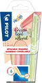 Produktbild: Pilot Pen PILOT FriXion Light Natural Textmarker Set – Radierbare Markierstifte mit 6 Naturfarben - Keilspitze für feine und breite Linien, ideal als Marker für Handlettering und Bullet Journaling