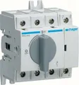 Produktbild: Hager Lasttrennschalter HAC410 | Hauptschalter 4-polig 100A | Hutschiene/Montageplatte | verriegelbar | IP20 | grau