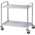 Produktbild: Servierwagen aus Edelstahl, mit zwei Borden, 860 x 540 x 940 mm (BxTxH)