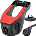 Produktbild: Dashcam Autokamera 170° Sichtfeld USB 1080P 1920x1080 30 FPS Full HD SD Spiegel Unterstützung, Bewegungserkennung Vorne Hinten Android Dash Cam R...