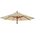 Produktbild: Mendler Ersatz-Bezug für Gastronomie Holz-Sonnenschirm HWC-C57, Sonnenschirmbezug, rund Ø3m Polyester 3kg ~ creme