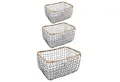 Produktbild: IDIMEX Aufbewahrungskorb JIMO (Set), Metallkorb 3er Set Organizer schwarz rechteckig Drahtkorb