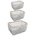 Produktbild: Metallkorb 3er Set Organizer schwarz rechteckig Drahtkorb