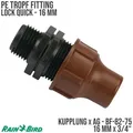 Produktbild: 16 mm x 3/4 Rain Bird PP Kupplung Lock Quick x Außengewinde Tropf Fitting braun...