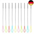 Produktbild: Strohbürsten, 10 Stück Strohhalm Reinigungsbürsten, Strohbürsten aus Edelstahl,