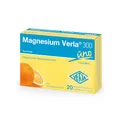 Produktbild: Magnesium Verla 300 Orange – 300 mg hochdosiertes Magnesium in Form von Magnesiumcitrat, bei erhöhtem Magnesiumbedarf, als Trinkgranulat mit fruchtigem Orangengeschmack, gluten- & laktosefrei, 20 St