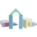 Produktbild: IGLU Soft Play Softbausteine Schaumstoffbausteine Riesenbausteine Bauklötze Spielbausteine mit Anti-Rutsch 10 TLG. Helles Pastell