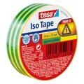 Produktbild: tesa Isolierband - Selbstklebendes Isolierband, hitzebeständig - Zum Isolieren, Reparieren und Bündeln - 10 m - Grün-Gelb