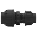 Produktbild: PE Verschraubung Kupplung Ø 25 x 20 mm Reduzierung mit Klemmverschraubung Anschluss 1: 25 mm und Anschluss 2: 20 mm für Wasserversorgung in Orts- und Fernwassernetzen bei Eigenwasserversorgung