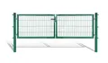 Produktbild: Doppeltor, grün, BxH:2x1500x800mm, Hoftor Zauntor Doppelflügeltor Stabmattenzaun