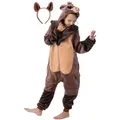 Produktbild: Corimori Jumpsuit Flauschiges Wildschwein-Kostüm für Kinder mit Haarreif,  Karneval (2-tlg) Jumpsuit, Pyjama, Fasching, Kigurumi, Tierkostüme, Wildschwein 