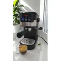 Produktbild: Espresso- und Cappuccino-Kaffeemaschine 1100 Watt, 20 bar, 2 Filter für gemahlenen Kaffee, Schwarz - Schwarz