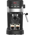 Produktbild: Sirge CREMAEXPR+ Espresso- und Cappuccino-Kaffeemaschine mit 2 Filtern, 1100W, 15bar [Italienische Pumpe], schwarz