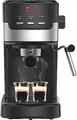 Produktbild: Sirge CREMAEXPRESSO+ Espresso- und Cappuccino-Kaffeemaschine mit 2 Filtern, 1100 W, 15 bar [Pumpe Made in Italy], Wassertank 1,25 l abnehmbar • Cappuccino Dampfdüse schwarz