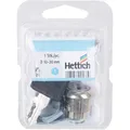 Produktbild: Hettich 0089082 Zylinderhebelschloss 1Stück D 10-30mm vernickelt rechts+links