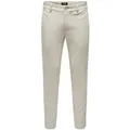 Produktbild: Only & Sons Herren Chino Hose ONSMARK Slim Fit Weiß 22010209 Normaler Bund Reißverschluss W 27 L 32