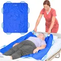 Produktbild: EYRA Patienten-Gleittuch 122×102 cm mit 8 Griffen – Transferlaken & Positionierungshilfe für Pflege, Senioren & Betttransfer – Waschbar, Wiederverwendbar, Belastbar bis 180 kg