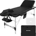 Produktbild: tectake® 3 Zonen Massageliege Phuket Breite 70 cm, Polsterung 5 cm 212 x 103 x 90 cm - Schwarz