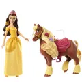 Produktbild: Mattel Disney Princess Toys, Belle Fashion Doll & Philippe Horse mit Sattel, bürstbare Mähne & Schwanz & 4 Styling-Accessoires, inspiriert vom Film