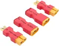 Produktbild: RUIZHI 4pcs Keine Kabel XT60 Buchse auf Deans T-Stecker Adapter Keine Drähte RC LiPo Batterieanschlüsse