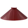 Produktbild: Schusterschirm Rot Ø 250mm mit Kragenrand H:90mm, Lampenglas Rund Ersatzglas Opalglas Schusterglas für E27