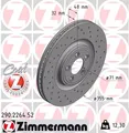 Produktbild: Bremsscheibe (pro Einheit) ZIMMERMANN 290.2264.52 JAGUAR XF 3.0 D