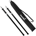 Produktbild: Skandika Teleskopstange 2er-Set | Zeltstangen für Sonnensegel, Zelt, Vorzelt, Tarp, Markise, 86,5 – 227 cm, stufenlos ausziehbar, Tragetasche, Schutzkappen | Stange für Camping, Zelt, Balkon