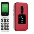 Produktbild: Doro Leva E30 4G Klapphandy für Senioren inklusive Ladestation Rot/Weiß